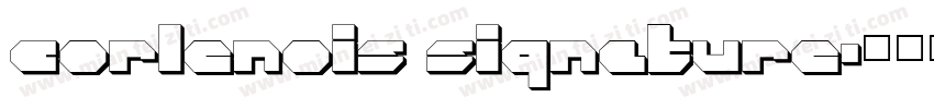 corlenois siqnature字体转换